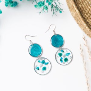 Double Round Flowers Dangles