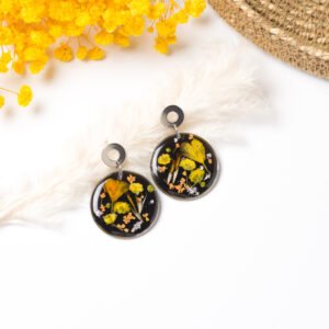Flowers Round Dangling Studs