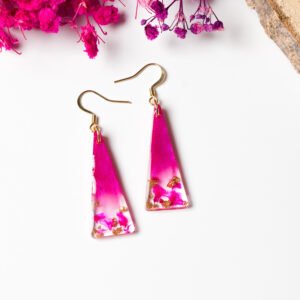 Magenta Flowers Dangles