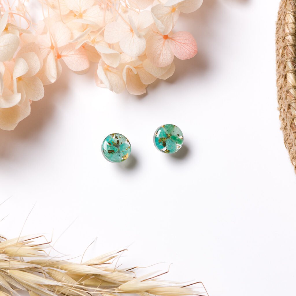 Round Amazonite Studs