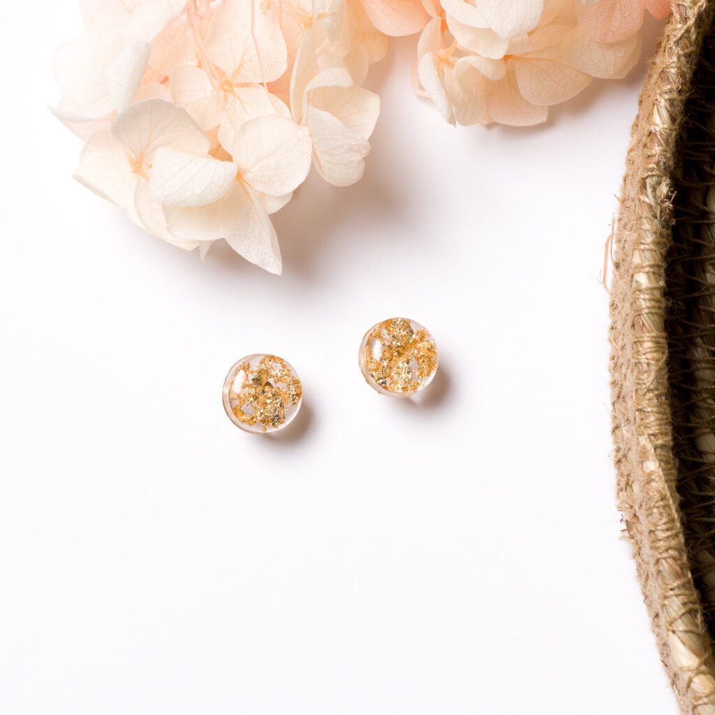 Round Gold Studs