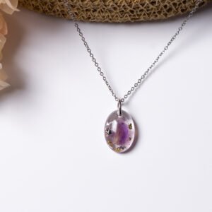 Oval Amethyst Necklece