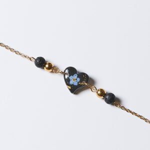 Volcanic Heart Forget-Me-Not Bracelet