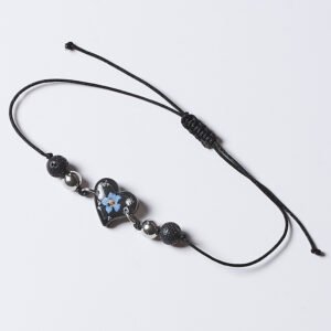 Midnight Heart Forget-Me-Not Bracelet