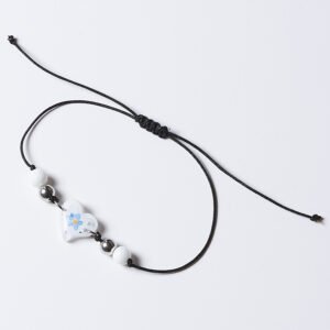 Forget-Me-Not Heart Adjustable Bracelet
