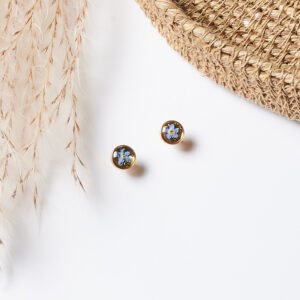 Round Forget-Me-Not Studs