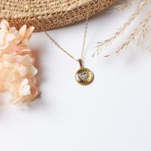 Round Forget-Me-Not Necklace