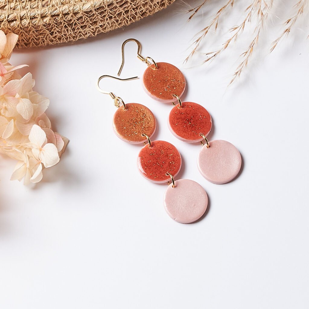 Triple Round Drop Earrings