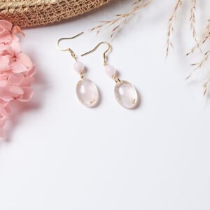 Delicate Rose Quartz Elegance Earrings