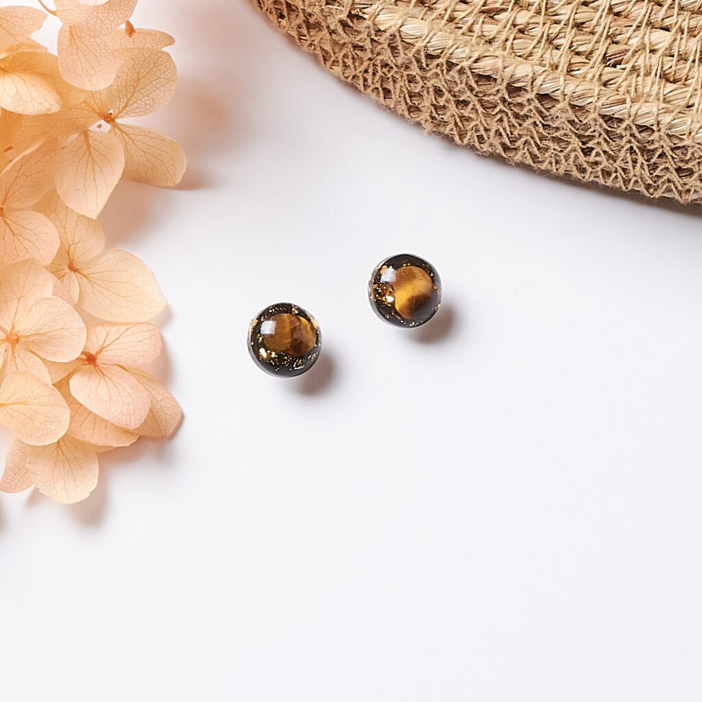 Elegant Tiger's Eye Studs