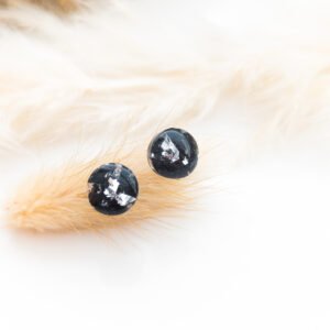 Black Tourmaline Stud Earrings