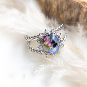 Heather & Tourmaline Nature Ring