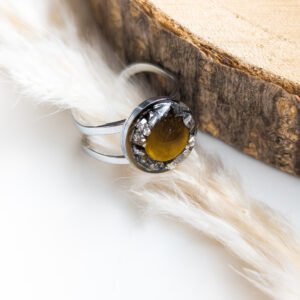 Silver Tiger’s Eye Adjustable Ring