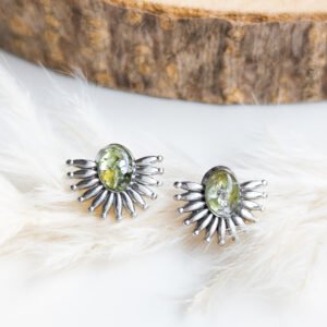 Radiant Peridot Sun Earrings