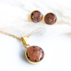 Goldstone Stainless Steel Jewellery Set