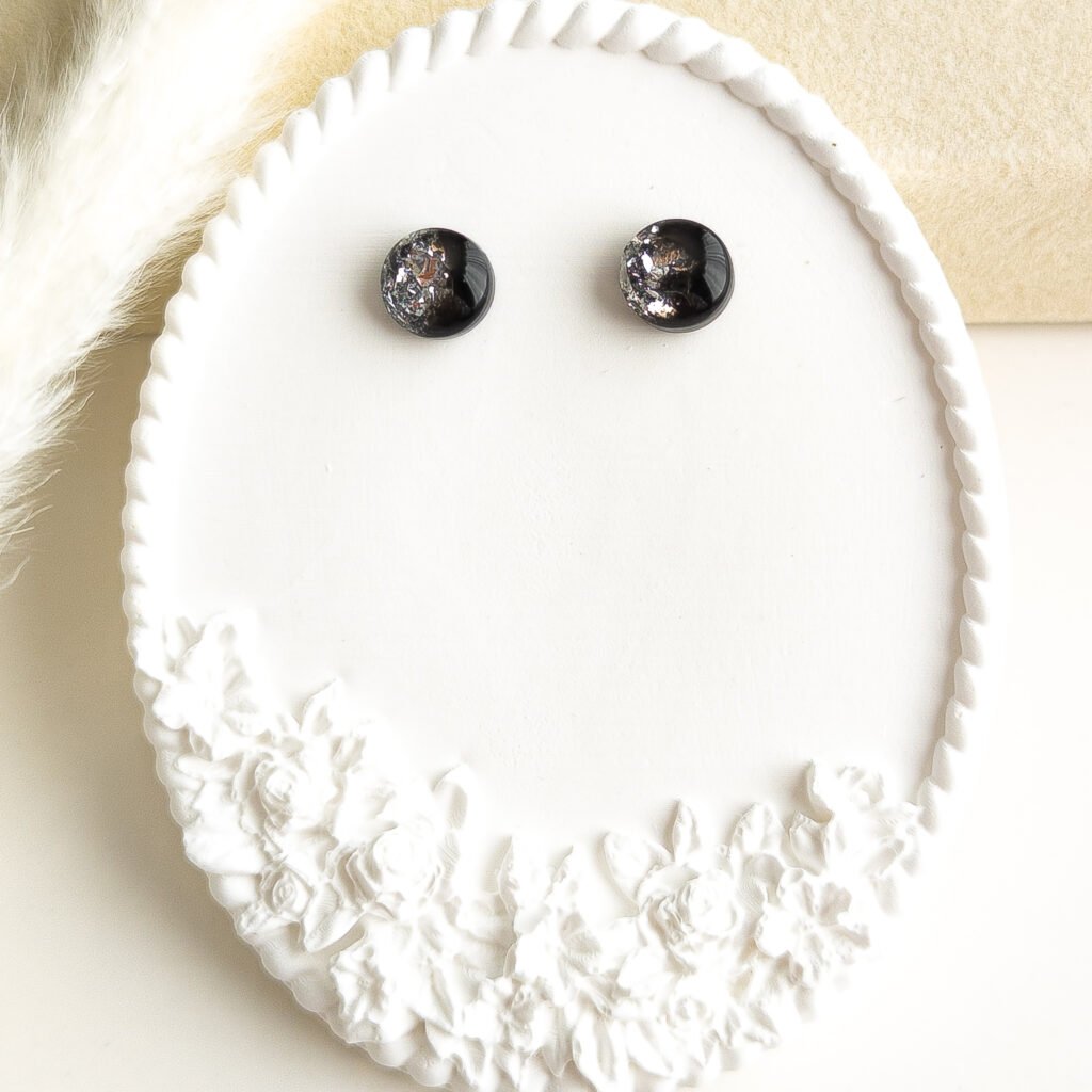 Silver Night Stud Earrings