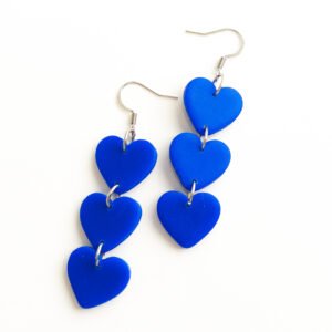 Cobalt Polymer Clay Hearts