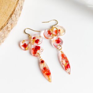 Golden Floral Cascade Earrings