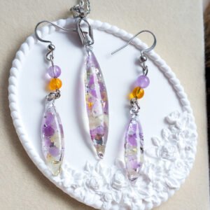 Amethyst & Citrine Dewdrop Set