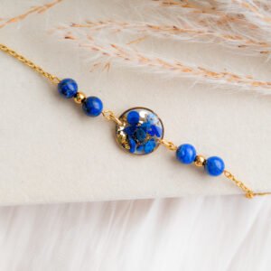 Lapis Lazuli Gold Chain Bracelet