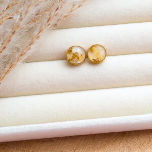Citrine White Background Stud Earrings