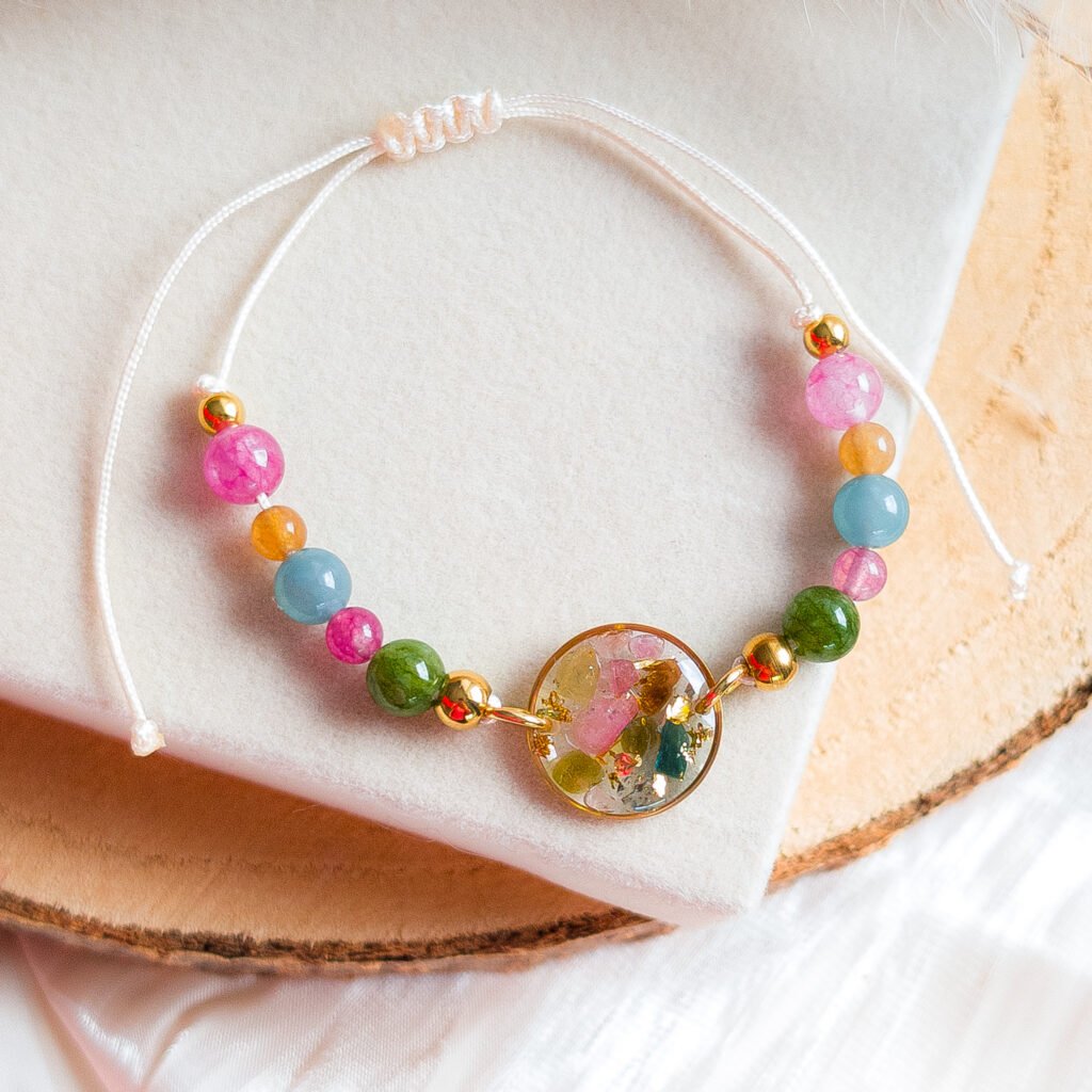 Multicolour Tourmaline Cord Bracelet