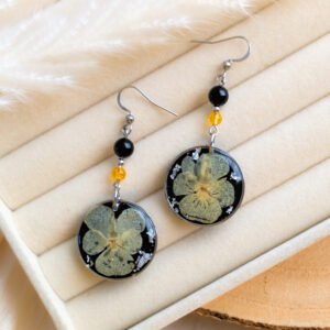 Pansy Citrine Tourmaline Dangle Earrings