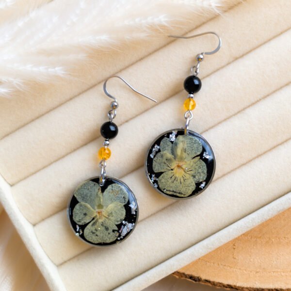 Pansy Citrine Tourmaline Dangle Earrings