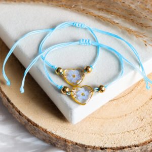 Forget-Me-Not Heart Friendship Bracelets