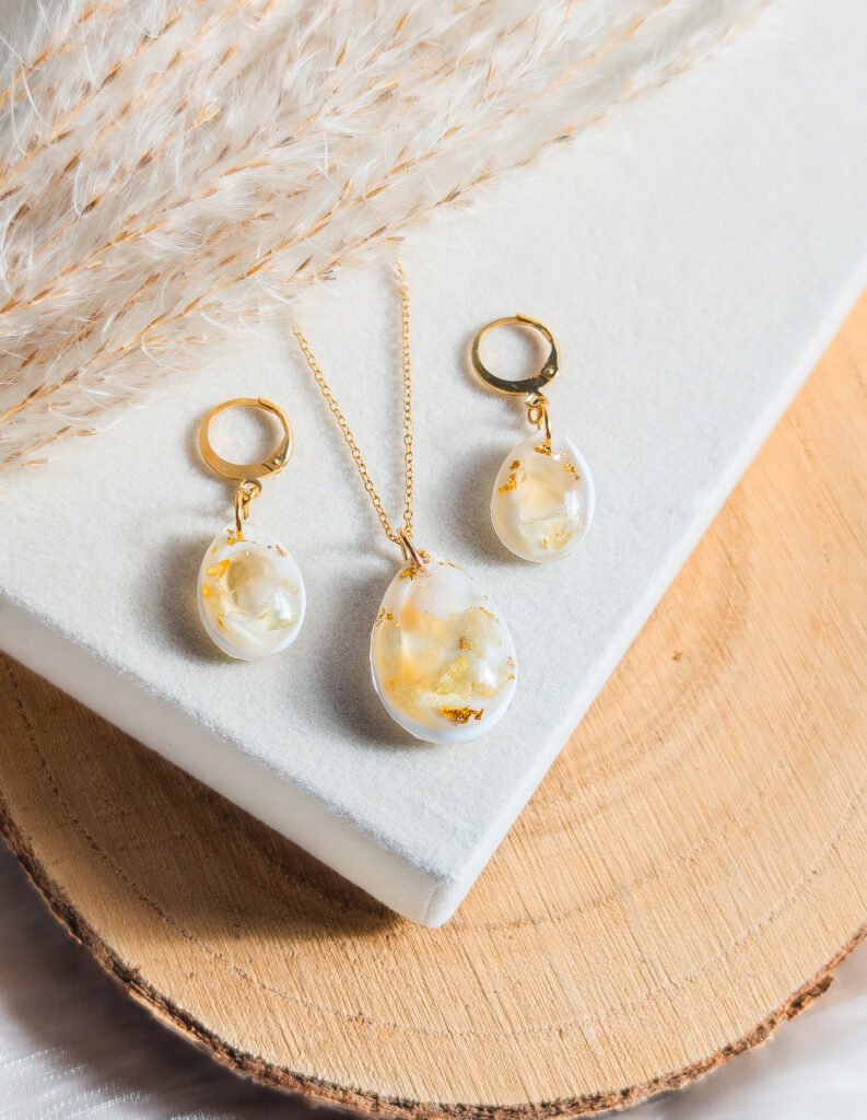 Citrine Gold Fleck Jewellery Set