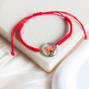 Red Rose Resin Adjustable Bracelet