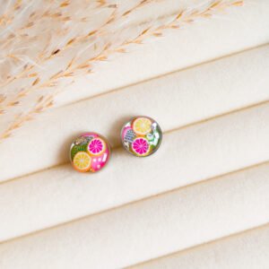 Fruit Resin Stud Earrings