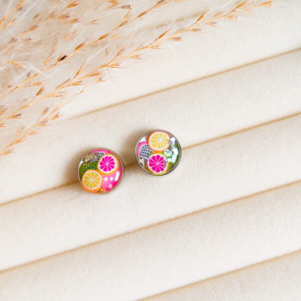 Fruit Resin Stud Earrings