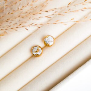 Howlite Stud Earrings