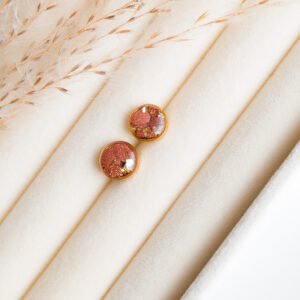 Desert Sand Stone Stud Earrings