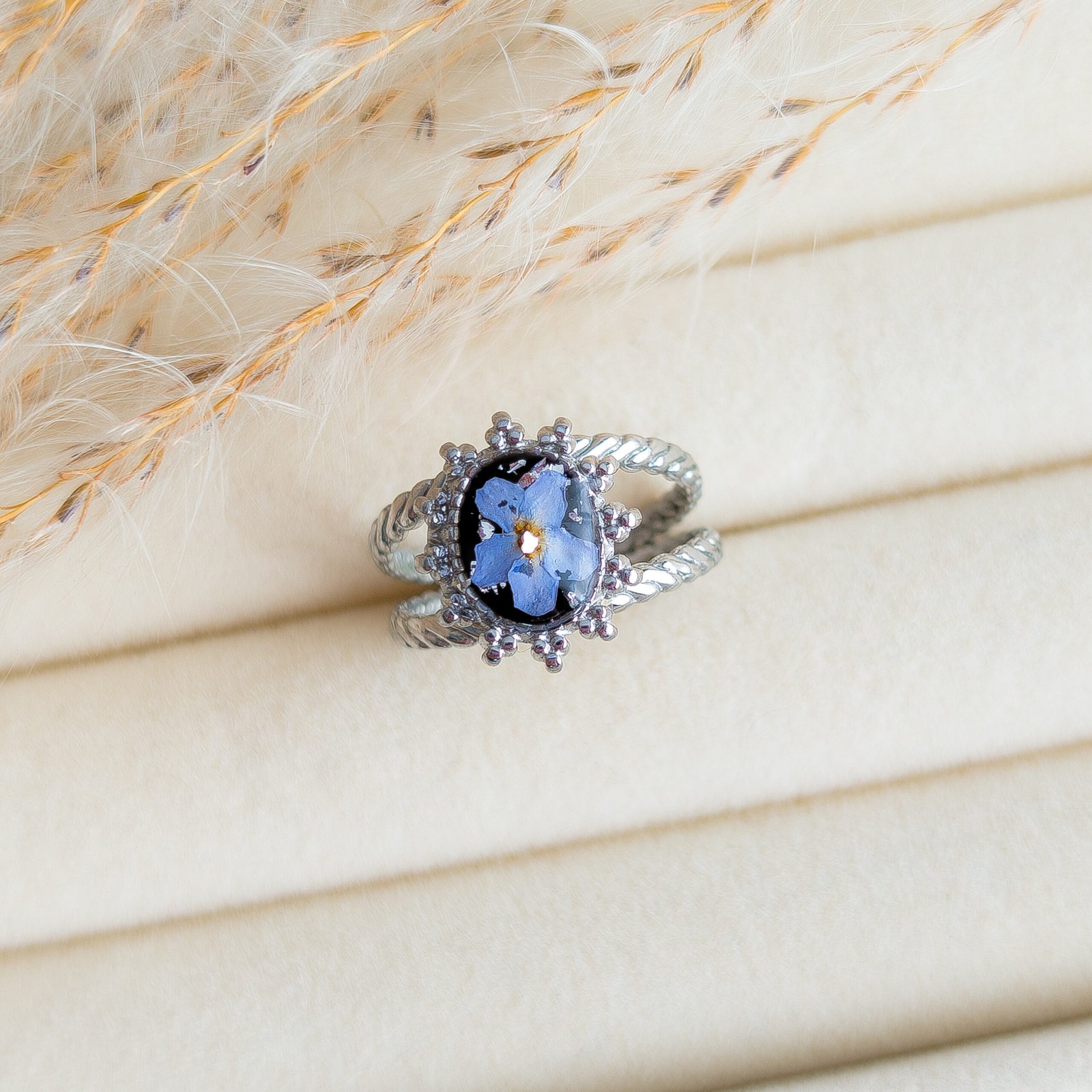 Adjustable Forget-Me-Not Ring - Image 2