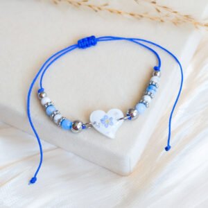 Howlite and Aquamarine Bracelet