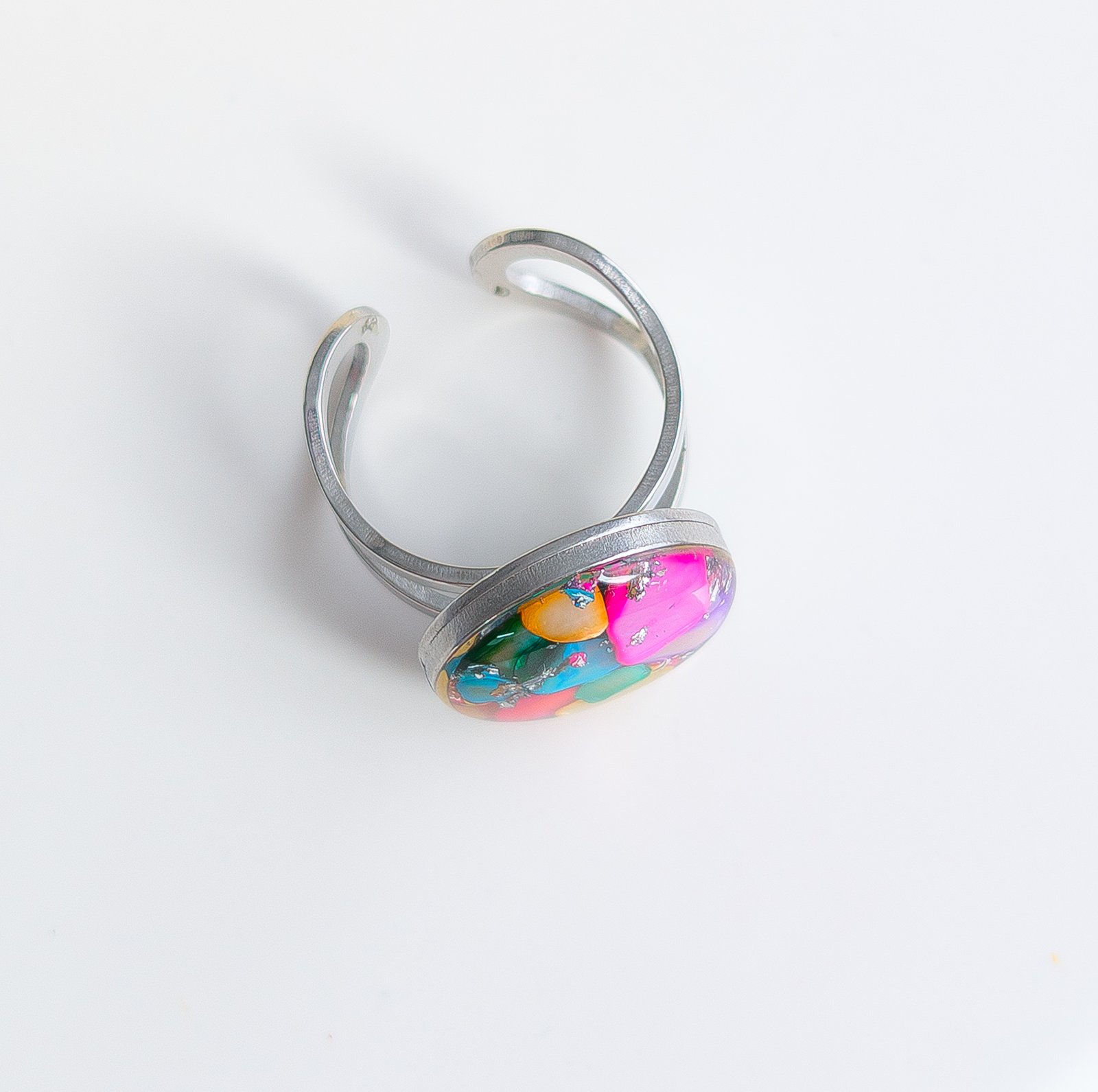 Adjustable Colourful Seashell Ring - Image 2