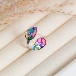 Adjustable Colourful Seashell Ring