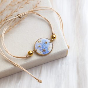 Adjustable Forget-Me-Not Bracelet