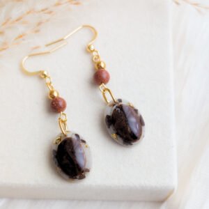 Coffee Bean and Desert Sand Earrings