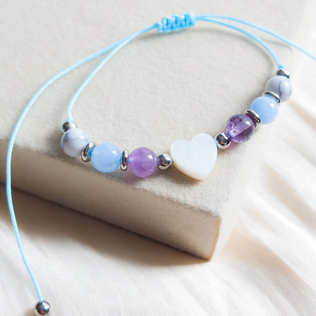 Peace Pearl Heart Bracelet