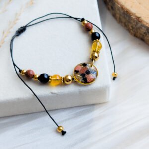 Citrine, Tourmaline and Desert Sand Bracelet