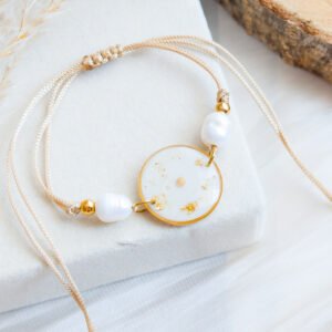 Mustard Seed and Freshwater Pearl Bracelet