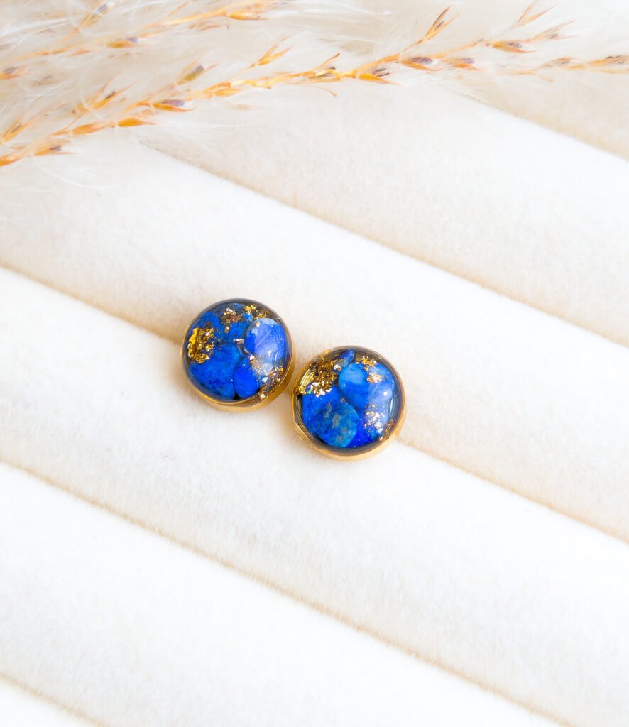 Lapis Lazuli Stud Earrings