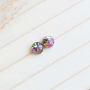 Colourful Tourmaline Stud Earrings