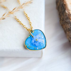 Blue Forget-Me-Not Necklace