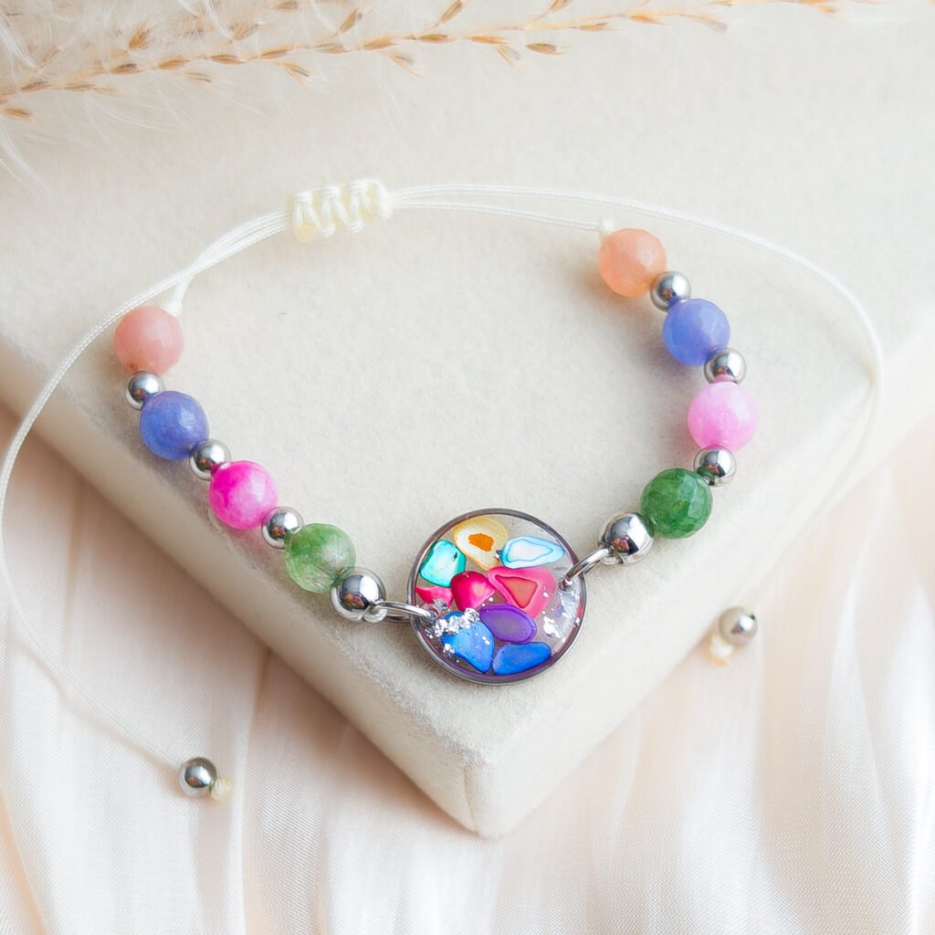 Colourful Tourmaline Shell Bracelet