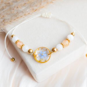Moonstone & Citrine Forget-Me-Not Bracelet