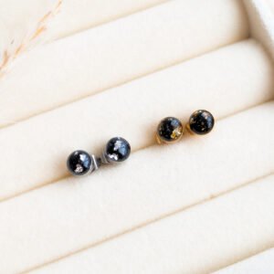 Black Tourmaline Stud Earrings